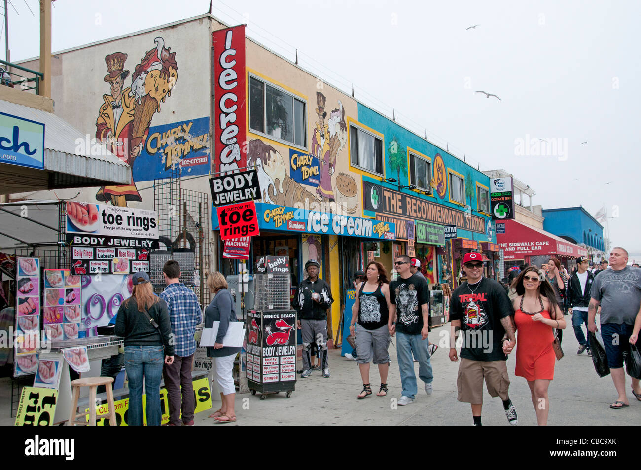 Venice Beach California Stati Uniti boardwalk Foto Stock