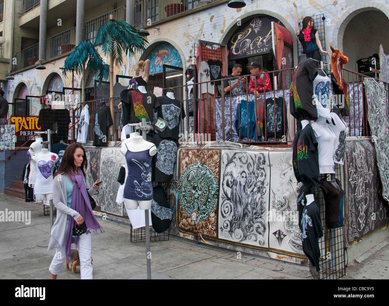 Venice Beach California Stati Uniti boardwalk Los Angeles Foto Stock