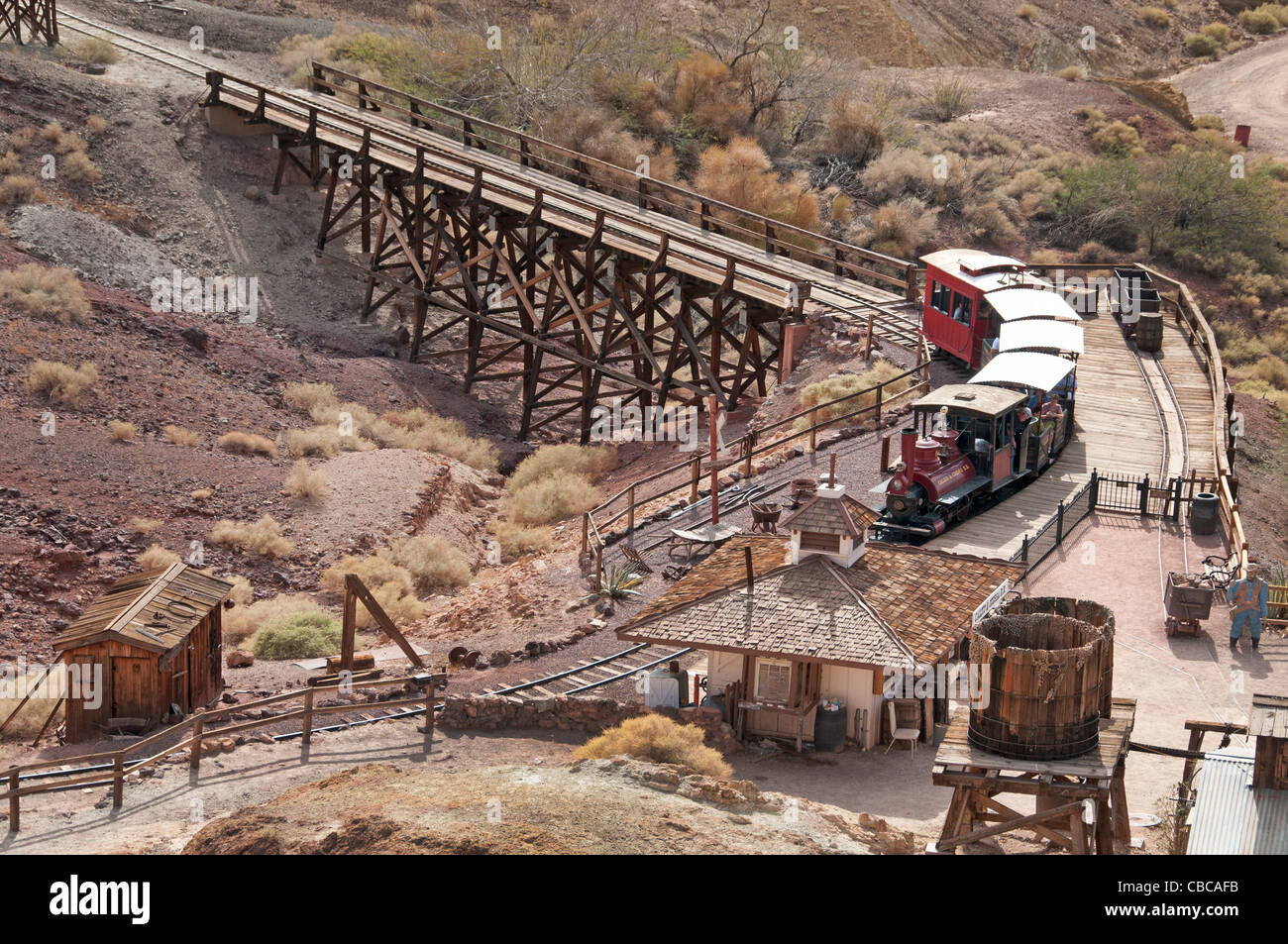 California Barstow Calico ghost town vecchie miniere di argento gold rush California Stati Uniti Foto Stock