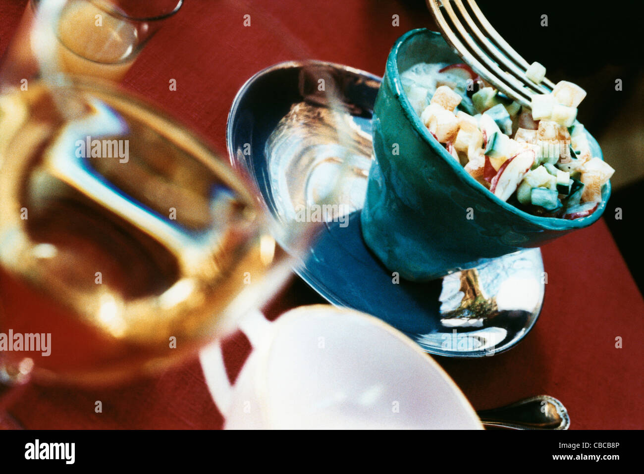 Tartare di verdure con fromage blanc Foto Stock