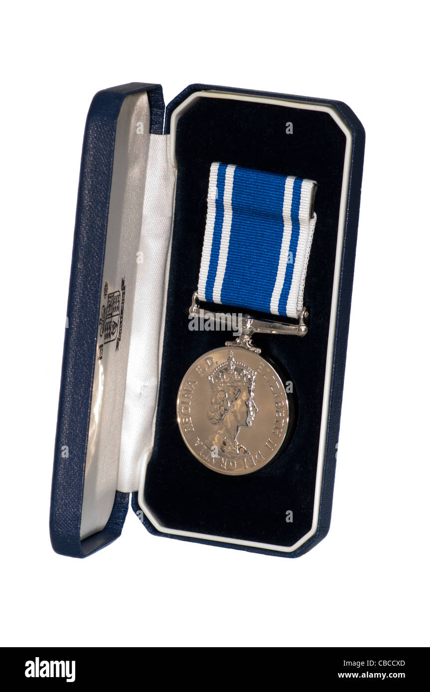La polizia lungo servizio e buona condotta Medal UK Foto Stock
