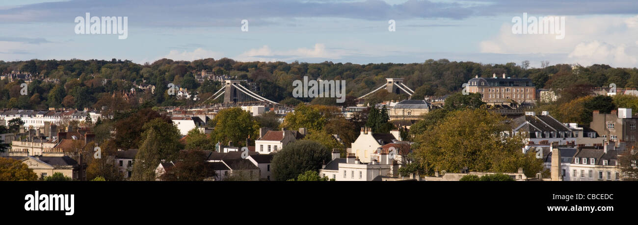 Bristol Skyline da Brandon Tower Foto Stock