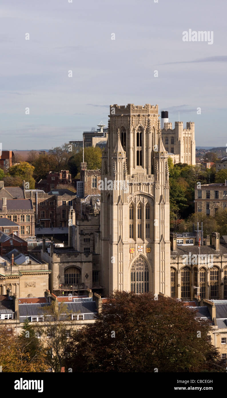 Bristol Skyline da Brandon Tower Foto Stock