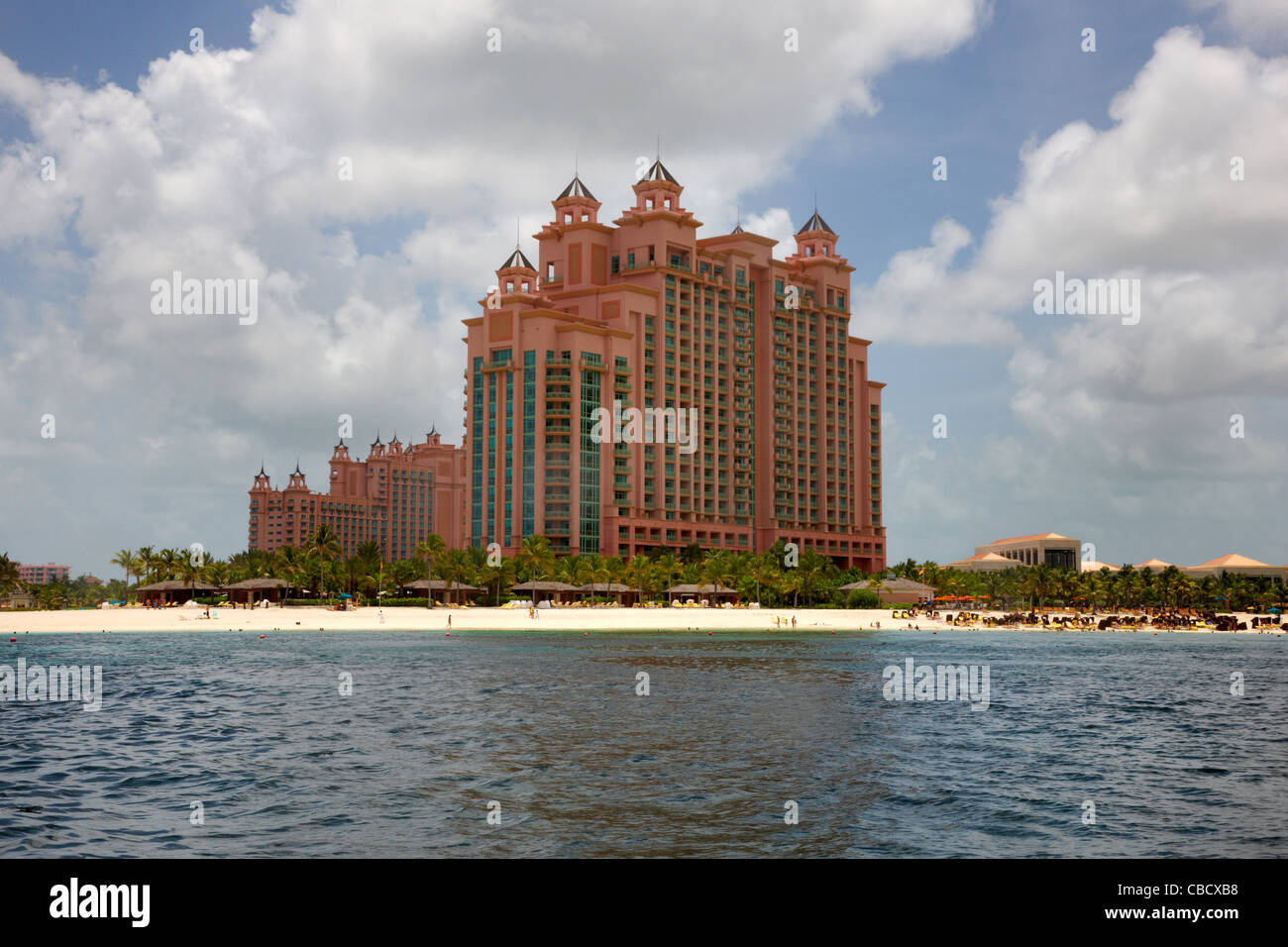 Il Cove e il Cove Beach, Atlantis Resort, Paradise Island, Bahamas, dei Caraibi Foto Stock