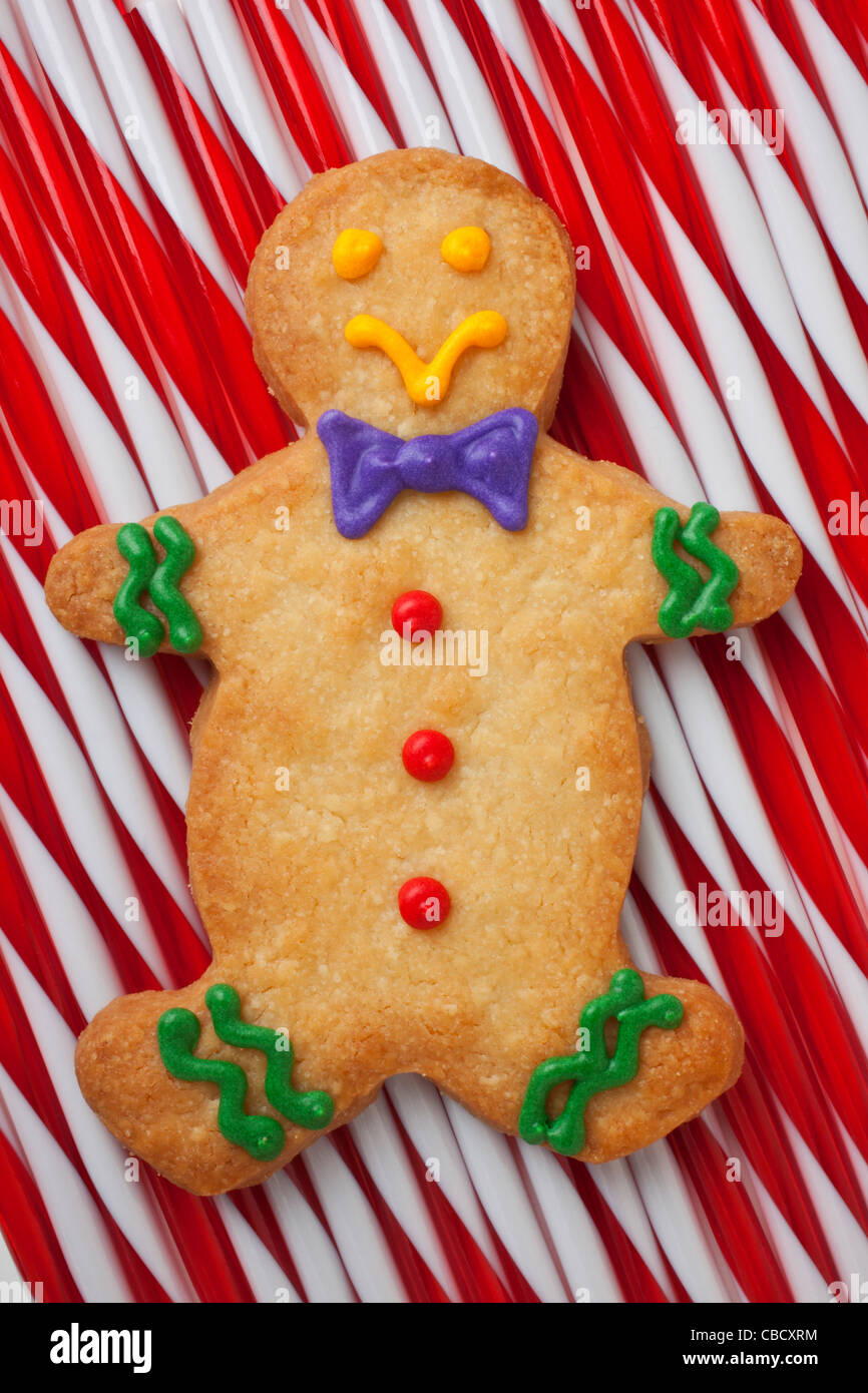 Natale gingerbread man Foto Stock
