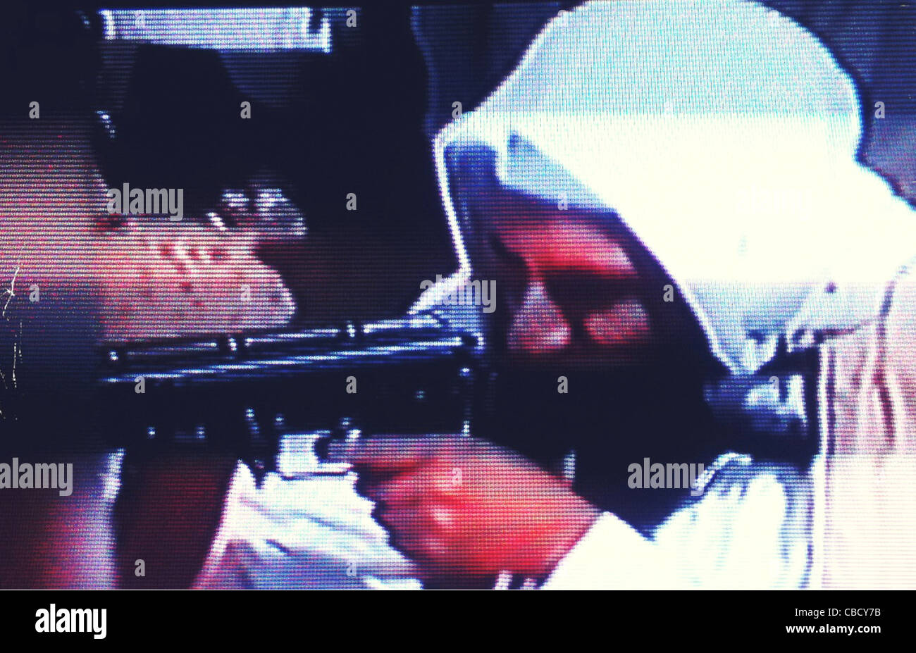 La televisione notizie sulla morte di Osama Bin Laden. Il 1 maggio. 2011 Foto Stock