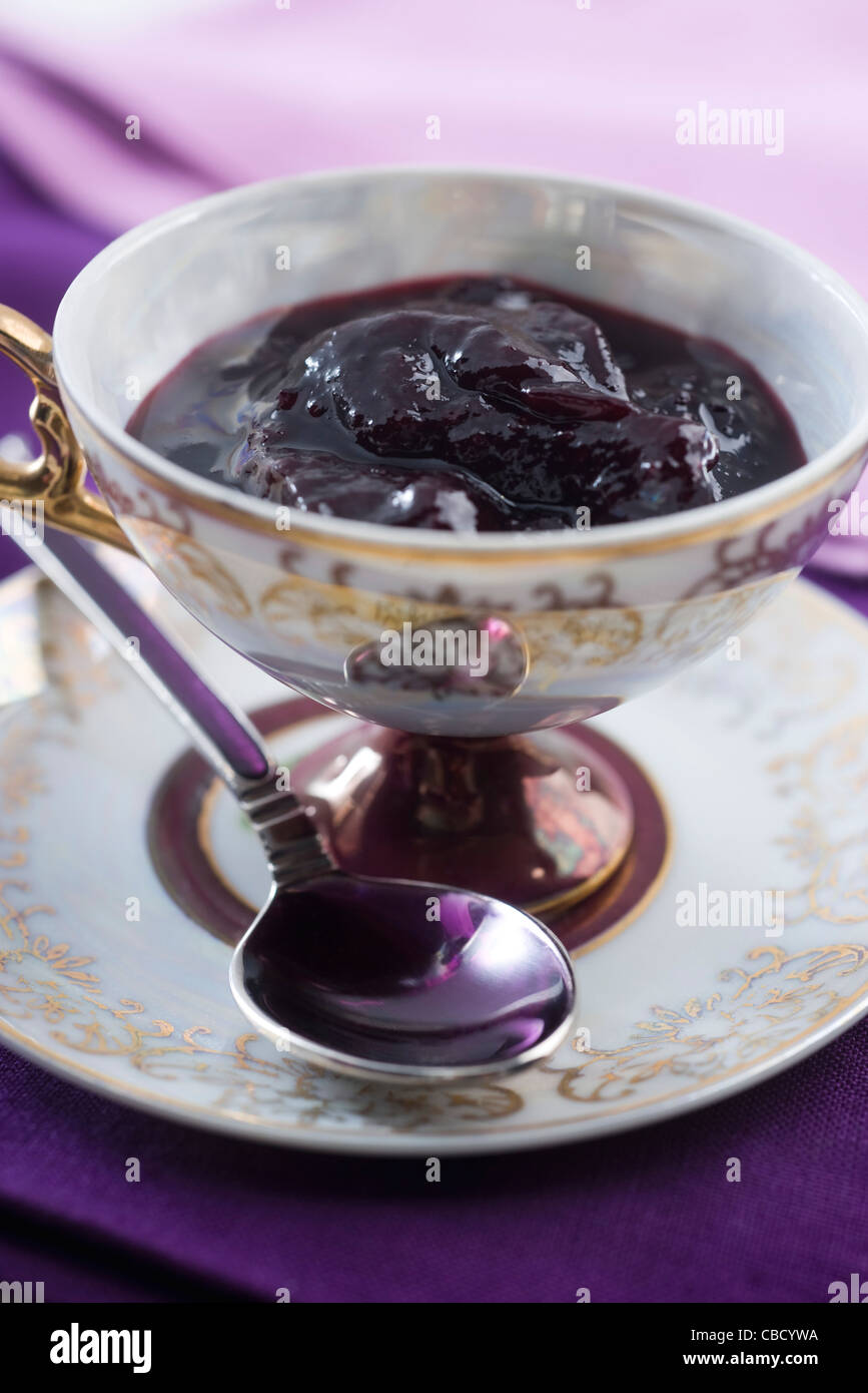 Wild blackberry jam Foto Stock