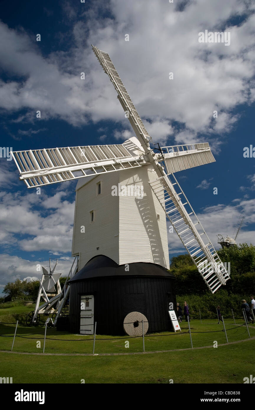 Jill di Jack & Jill mulini a vento sulla South Downs vicino Clayton, East Sussex, Regno Unito Foto Stock