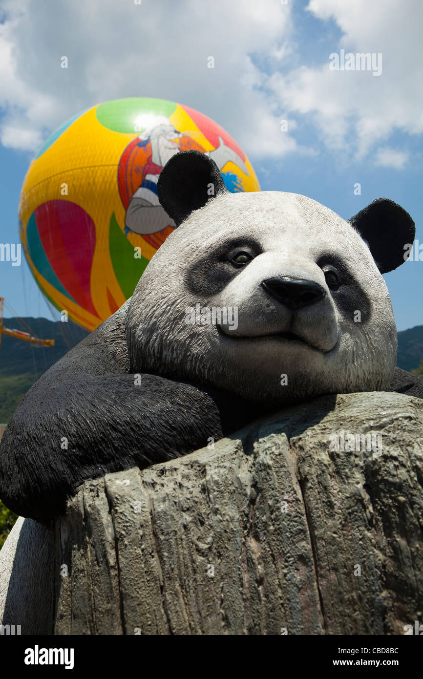 Panda gigante statua, Ocean Park Hong Kong, Cina Foto Stock