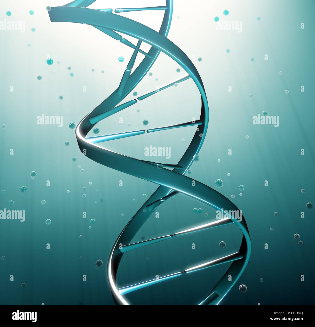 Il filamento di DNA iluustration - ricerca genetica Foto Stock
