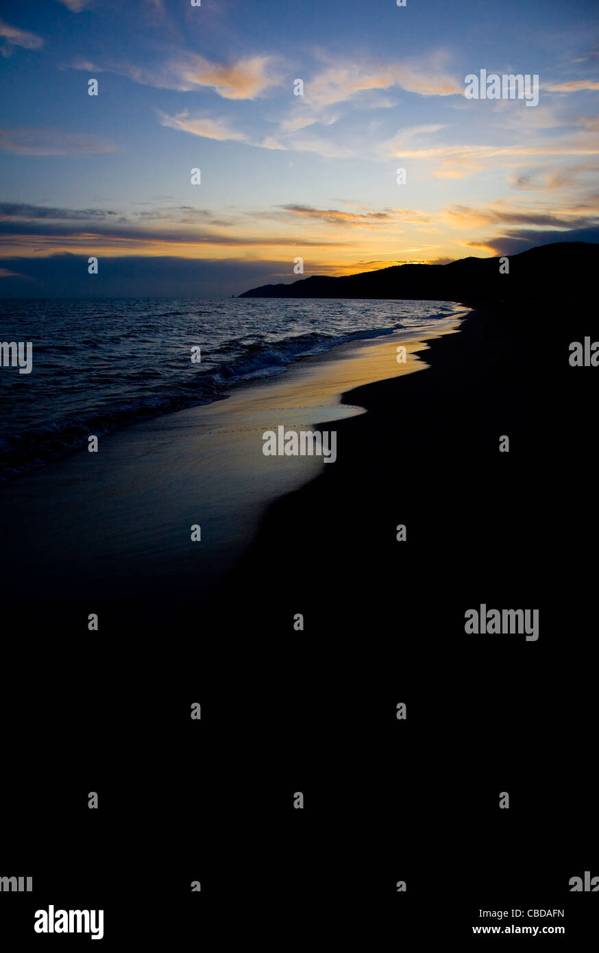 Immagine di panorama con il mare ed il cielo Foto Stock