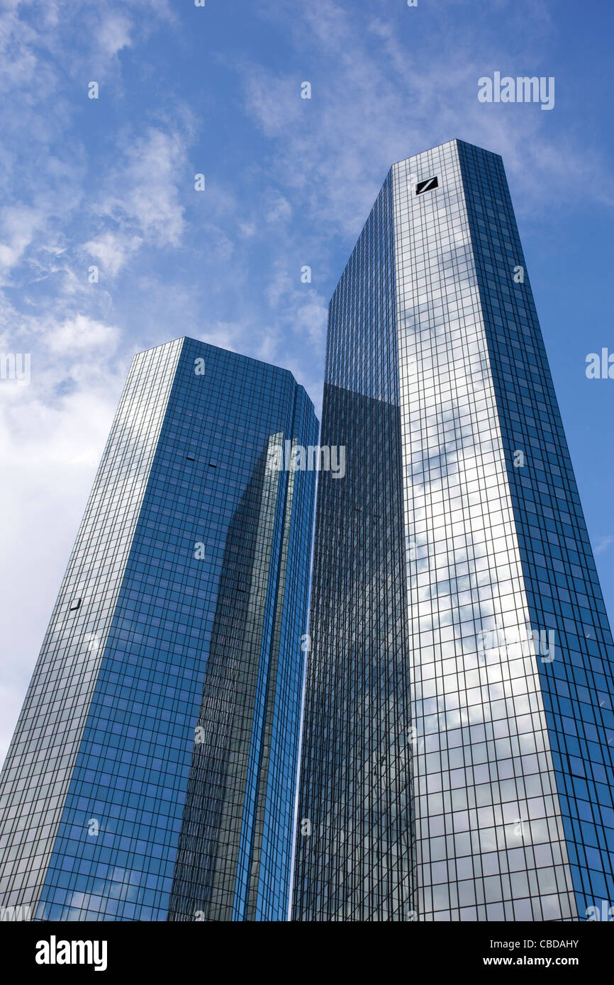 Deutsche Bank Headquarters Frankfurt am Main, Francoforte, Germania. Foto Stock