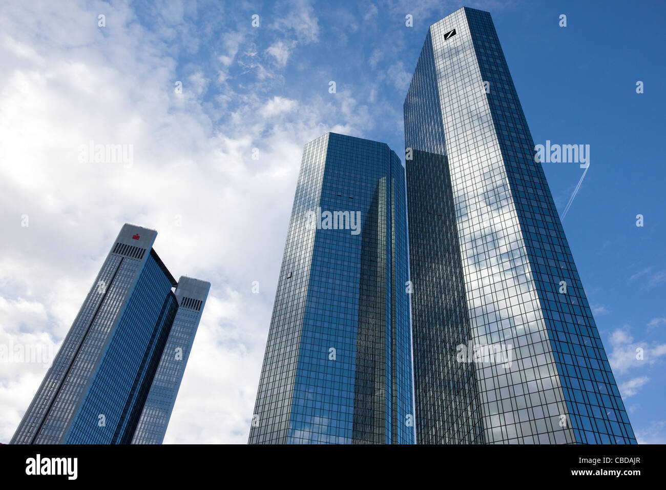 Deutsche Bank Headquarters Frankfurt am Main, Francoforte, Germania. Foto Stock