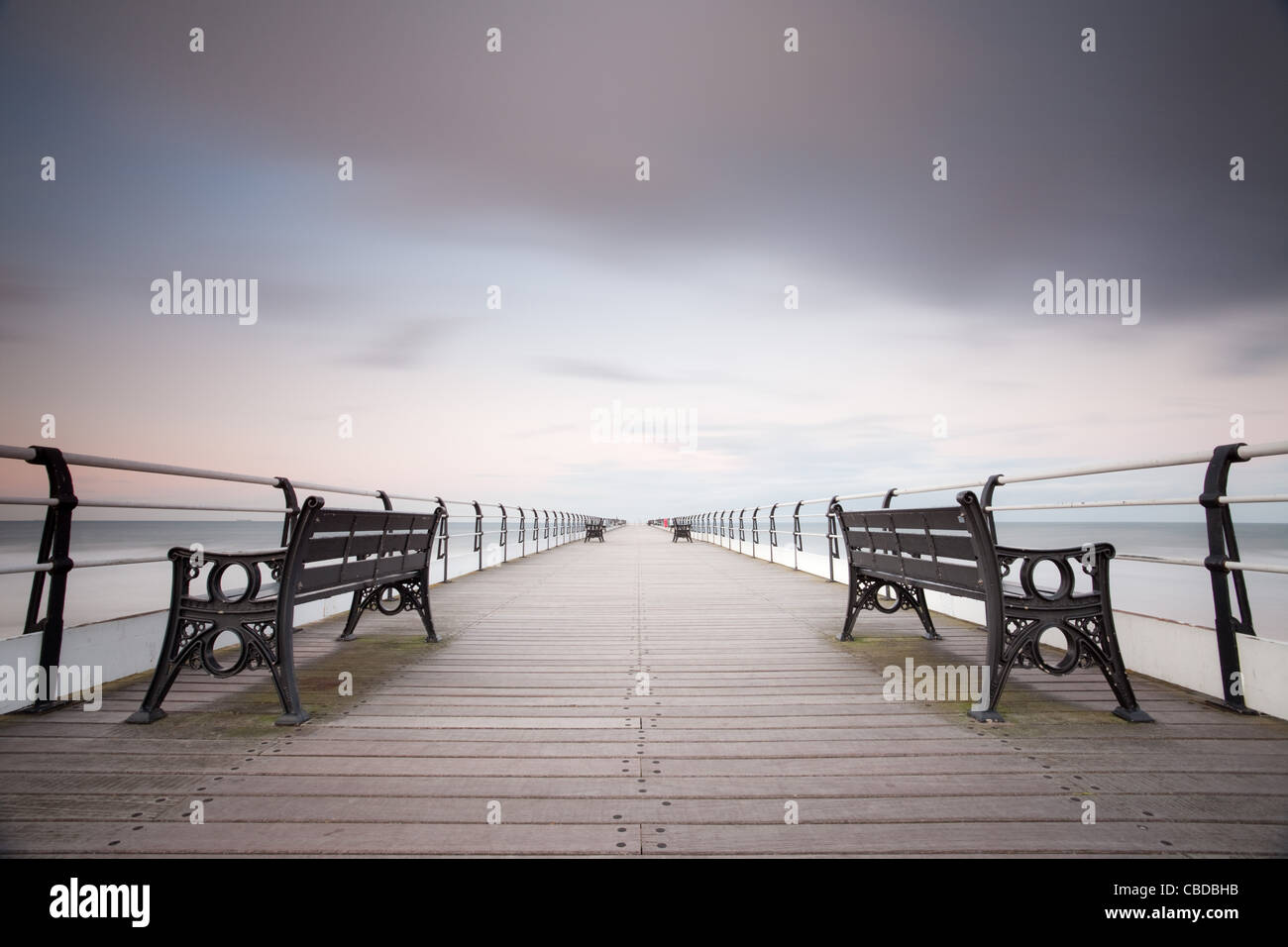 Molo vittoriano a Saltburn in riva al mare Foto Stock