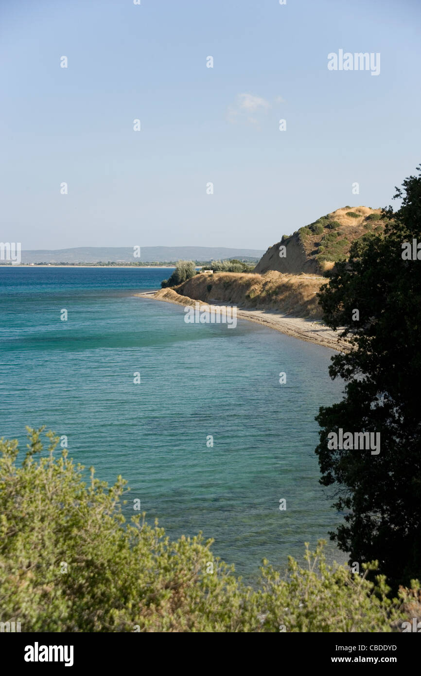 Anzac cove sito dell'australiano e neozelandese attacco nel 1915 Campagna in Gallipoli Prima Guerra Mondiale, Turchia Foto Stock