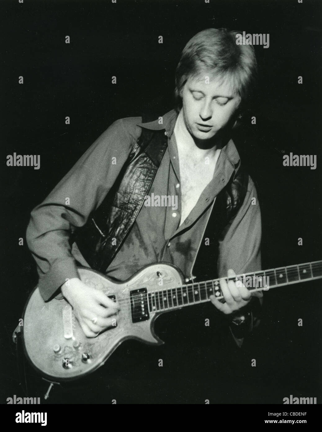 I pretendenti - REGNO UNITO gruppo rock con James Honeyman-Scott su lead guitar circa 1982. Foto di Paul Smith Foto Stock