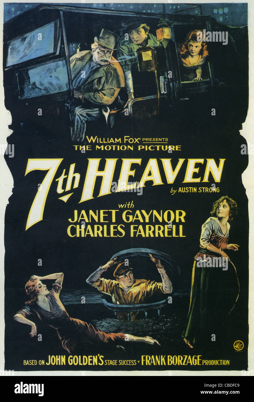 Settimo Cielo Poster per 1927 Fox film con Janet Gaynor Foto Stock