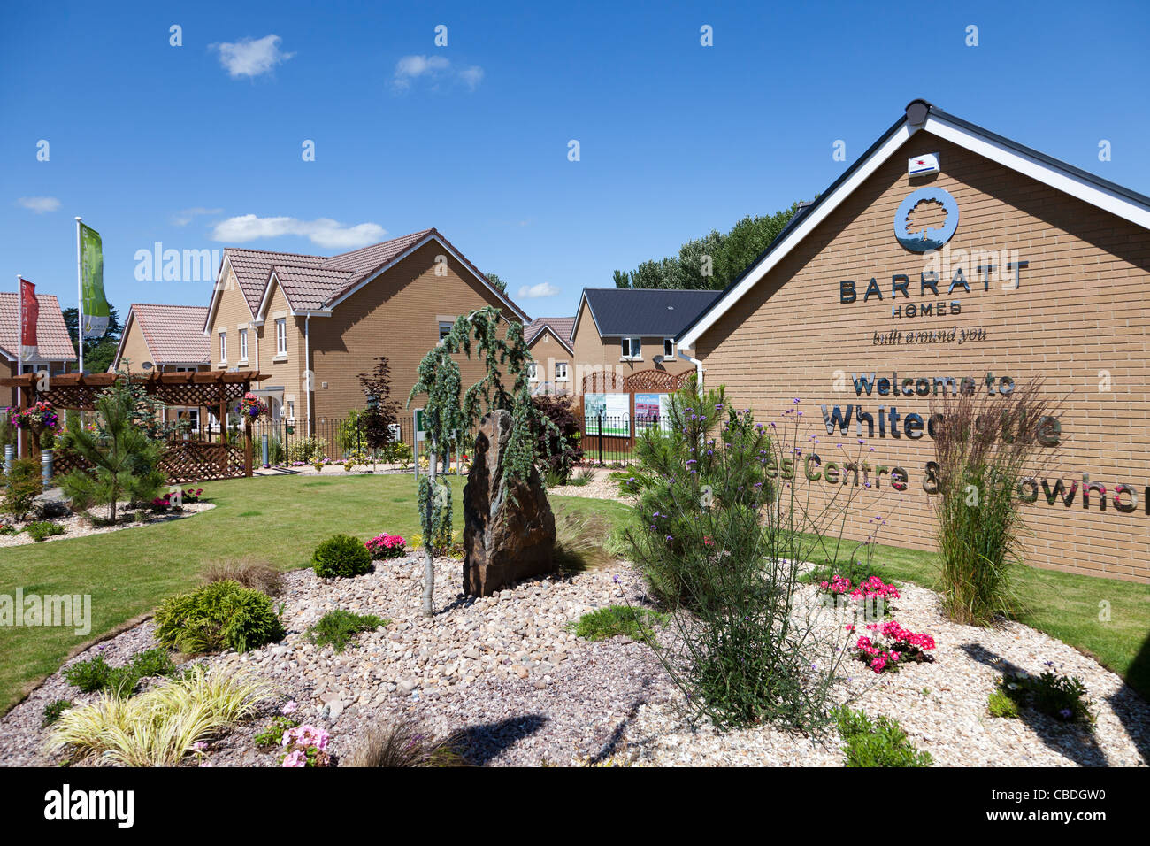 Barratt showhouse su Whitecastle nuova station wagon Abergavenny Wales UK Foto Stock