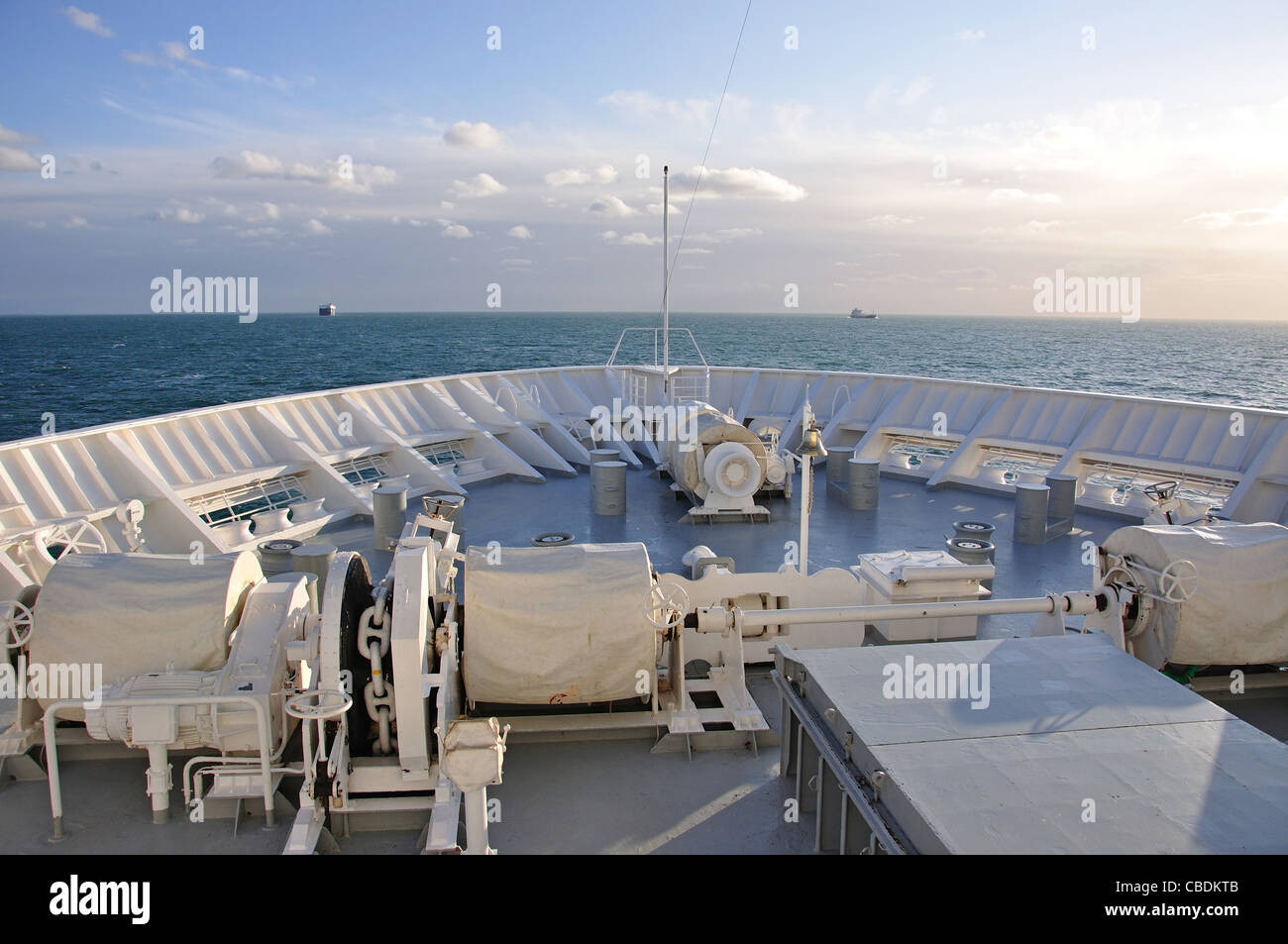 Prua di Fred Olsen M.S.Balmoral nave da crociera nel mare del Nord, Nord Europa Foto Stock