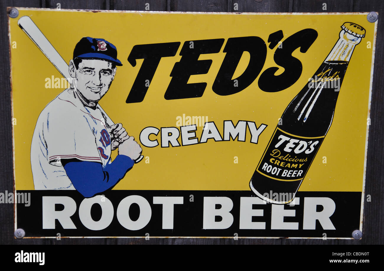 1950's American pubblicità segno a Liseberg Mercatino di Natale, Göteborg, Västergötland & Bohuslän Provincia, il Regno di Svezia Foto Stock