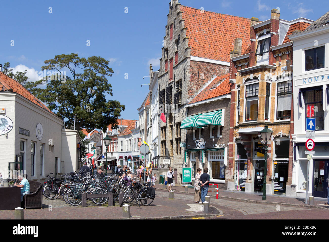 Zierikzee Town Center, Schouwen-Duiveland, Zeeland, Paesi Bassi Foto Stock