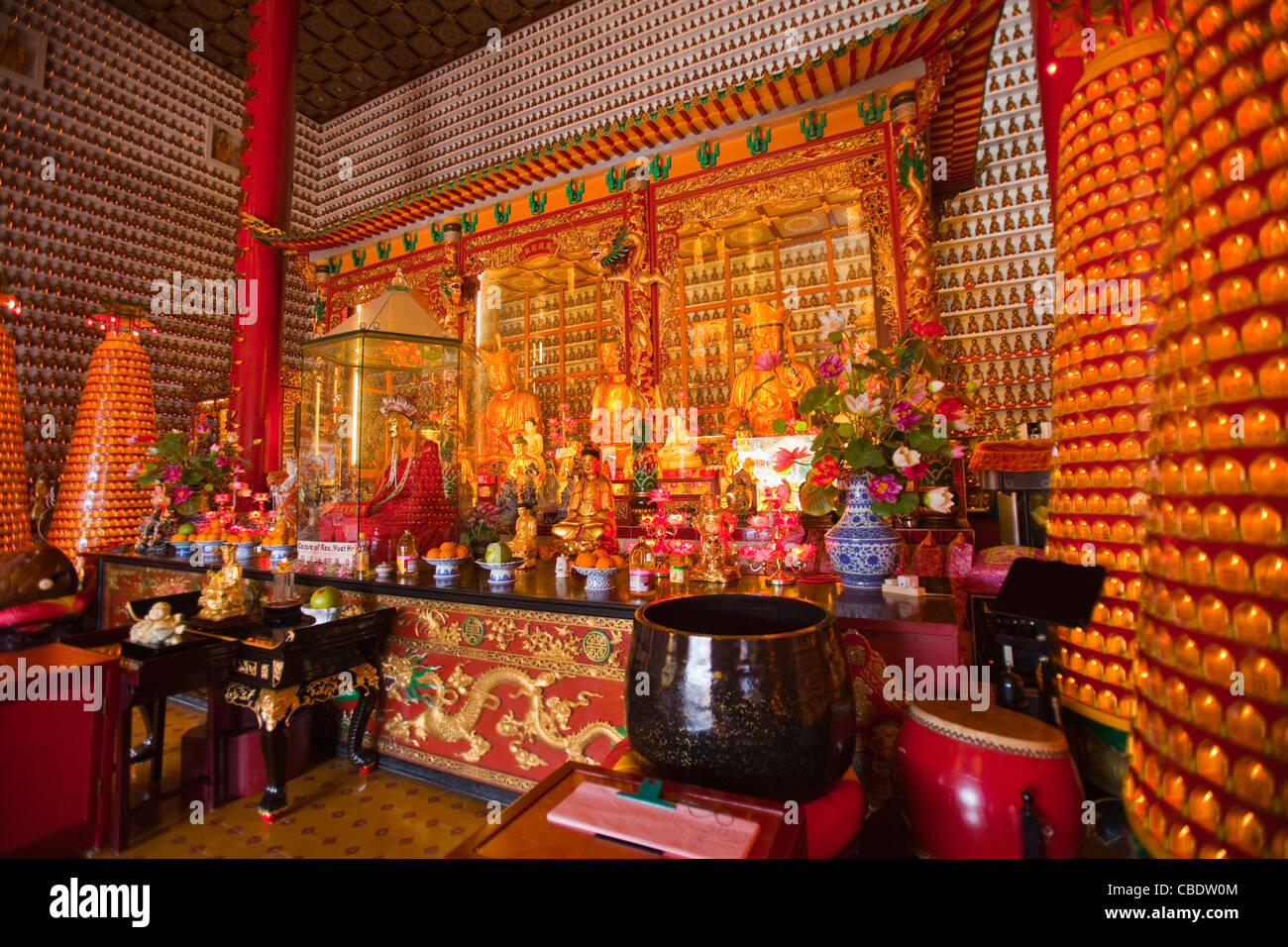 Diecimila Buddha Monastero, Hong Kong, Cina Foto Stock