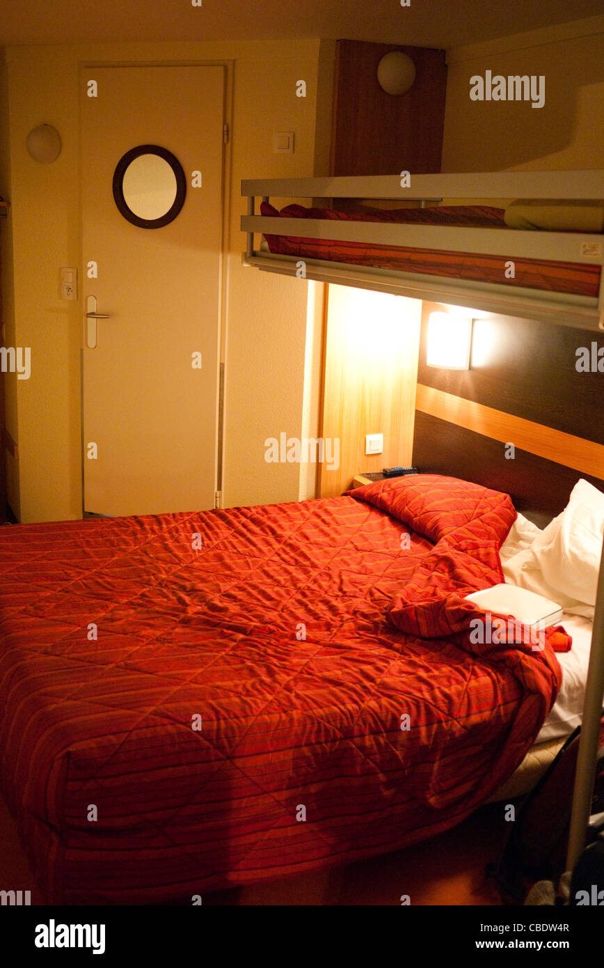 Camera cabina box hotel francia Foto Stock