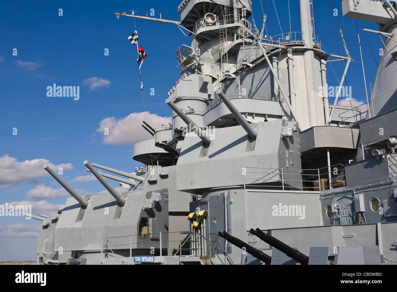 La Nave da Guerra USS Alabama Memorial Park attrazione turistica in Mobile in Alabama Foto Stock