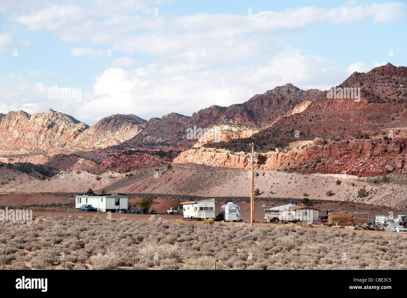 Village Mobile Home parco del rimorchio vicino page Arizona Stati Uniti Foto Stock