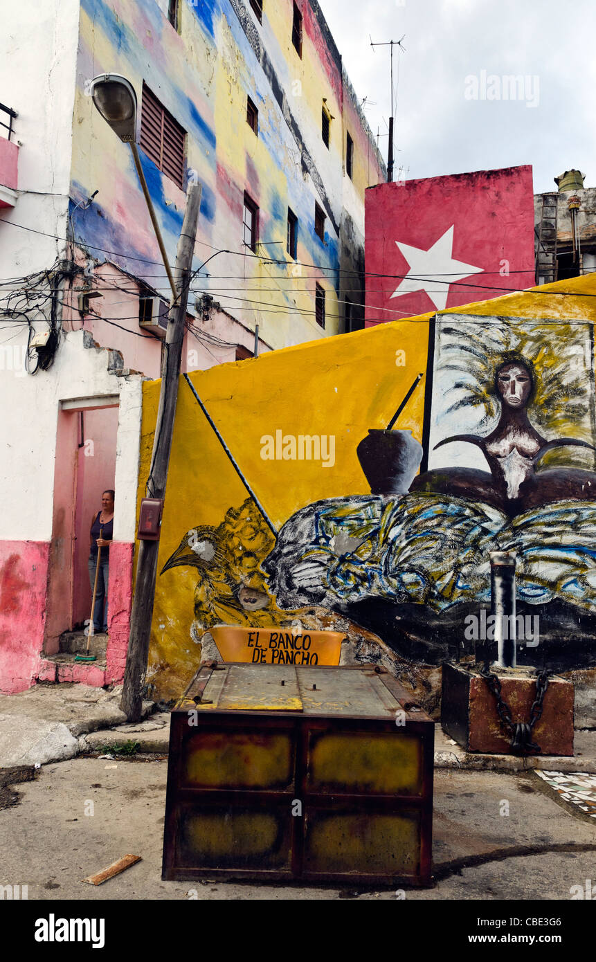 Callejon de Hammel Havana Cuba Foto Stock