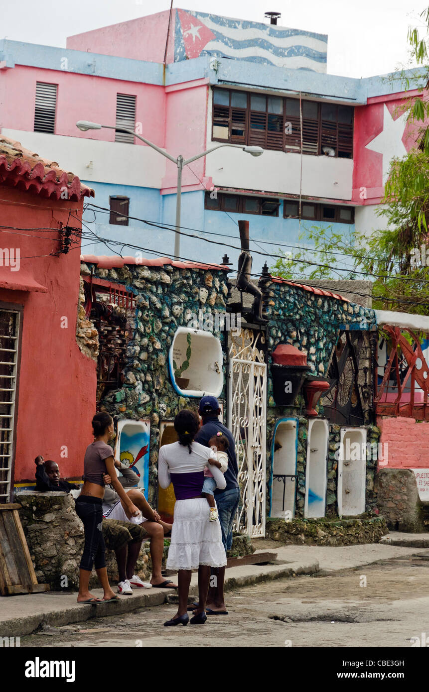 Callejon de Hammel Havana Cuba Foto Stock