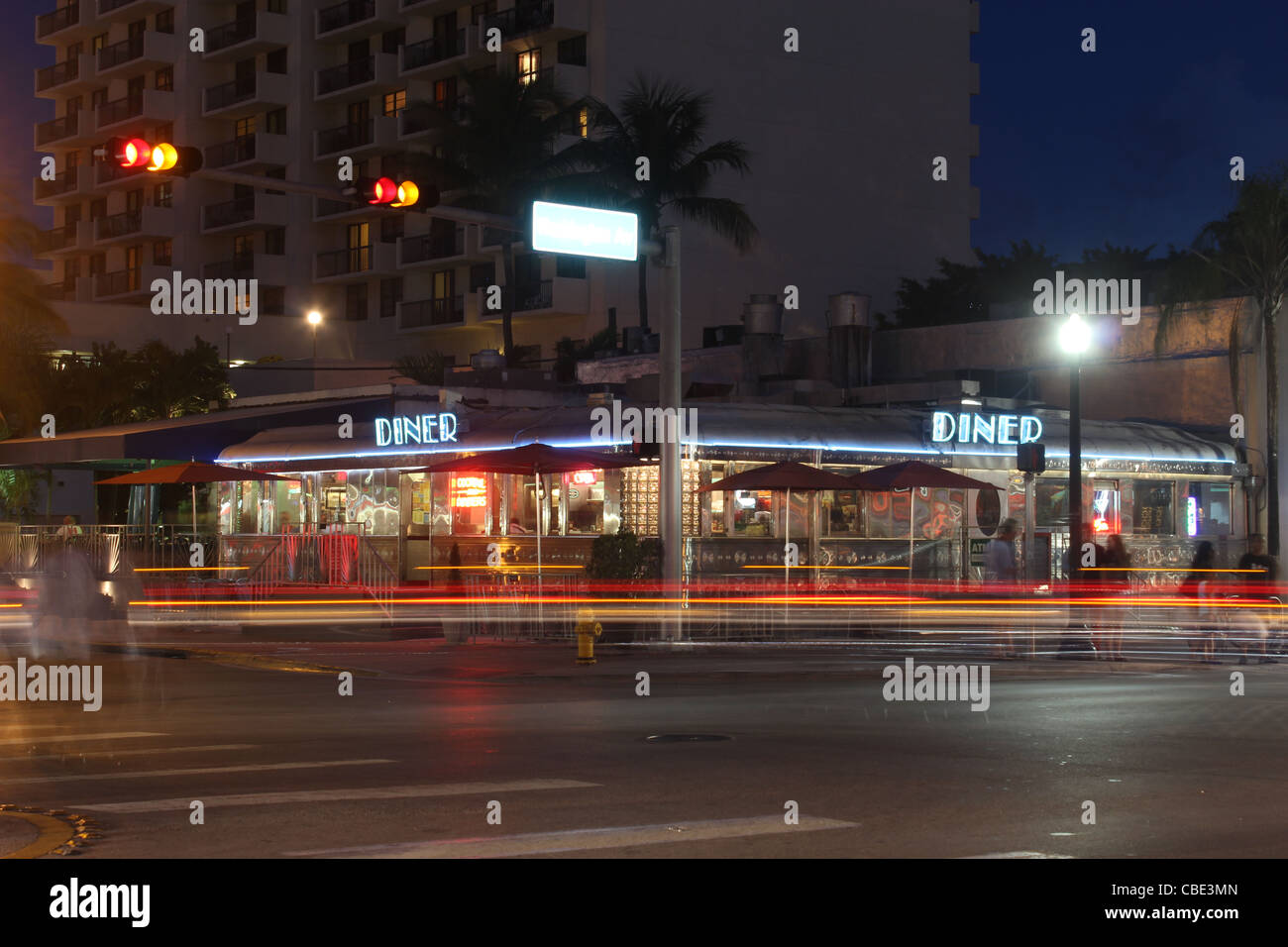 13th Street Diner a Miami Beach Foto Stock