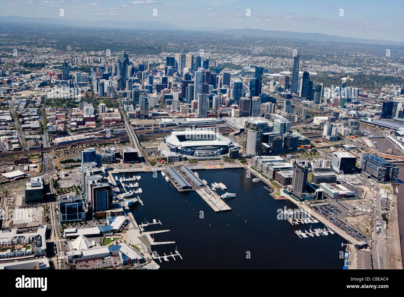 Vista aerea melbourne Foto Stock