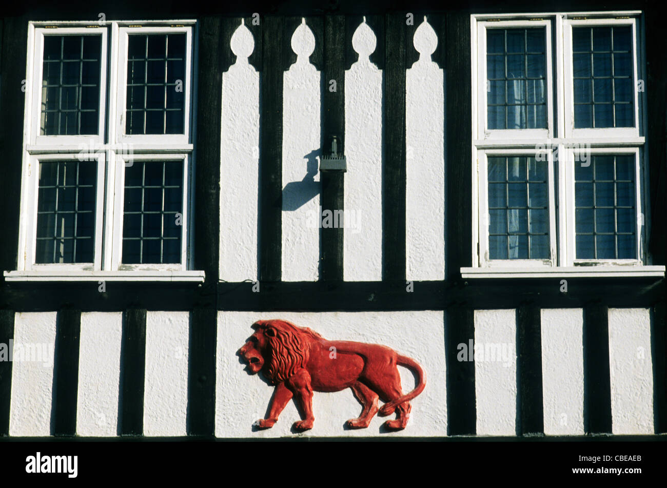 Southampton, Hampshire, Red Lion Inn, England Inglese Regno Unito locande pub pub segno segni graticcio edificio edifici Foto Stock