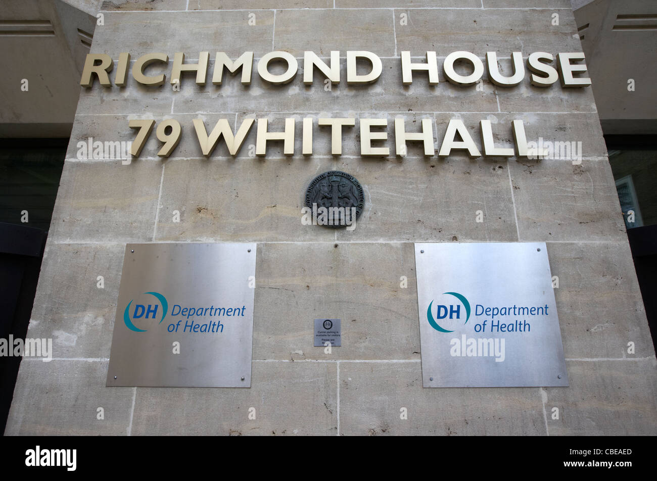Richmond house Dipartimento della sanità del governo britannico edificio ufficiale whitehall Londra Inghilterra Regno Unito Regno Unito Foto Stock