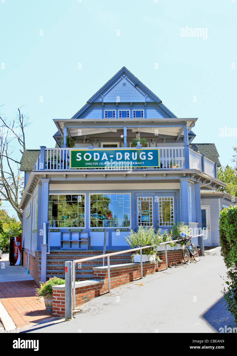 Farmacia, Shelter Island Heights, Long Island, NY Foto Stock