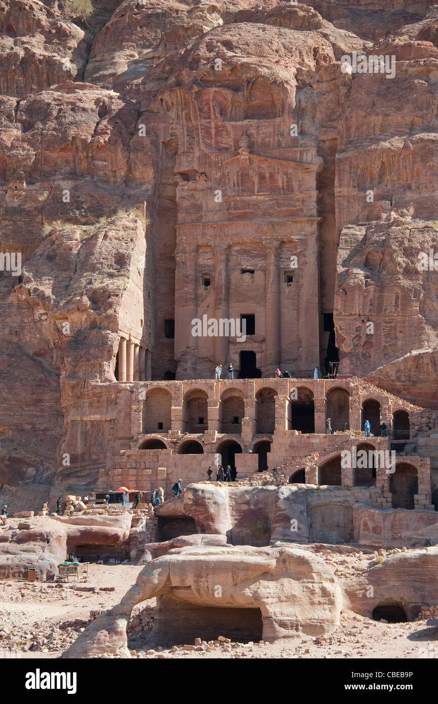 La Tomba di URN, Petra, Giordania Foto Stock