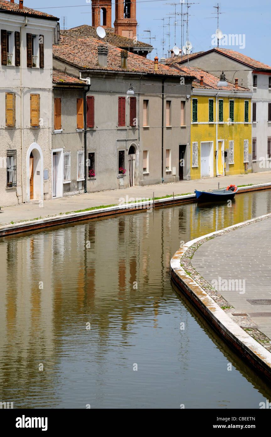 Canal a Comacchio Foto Stock