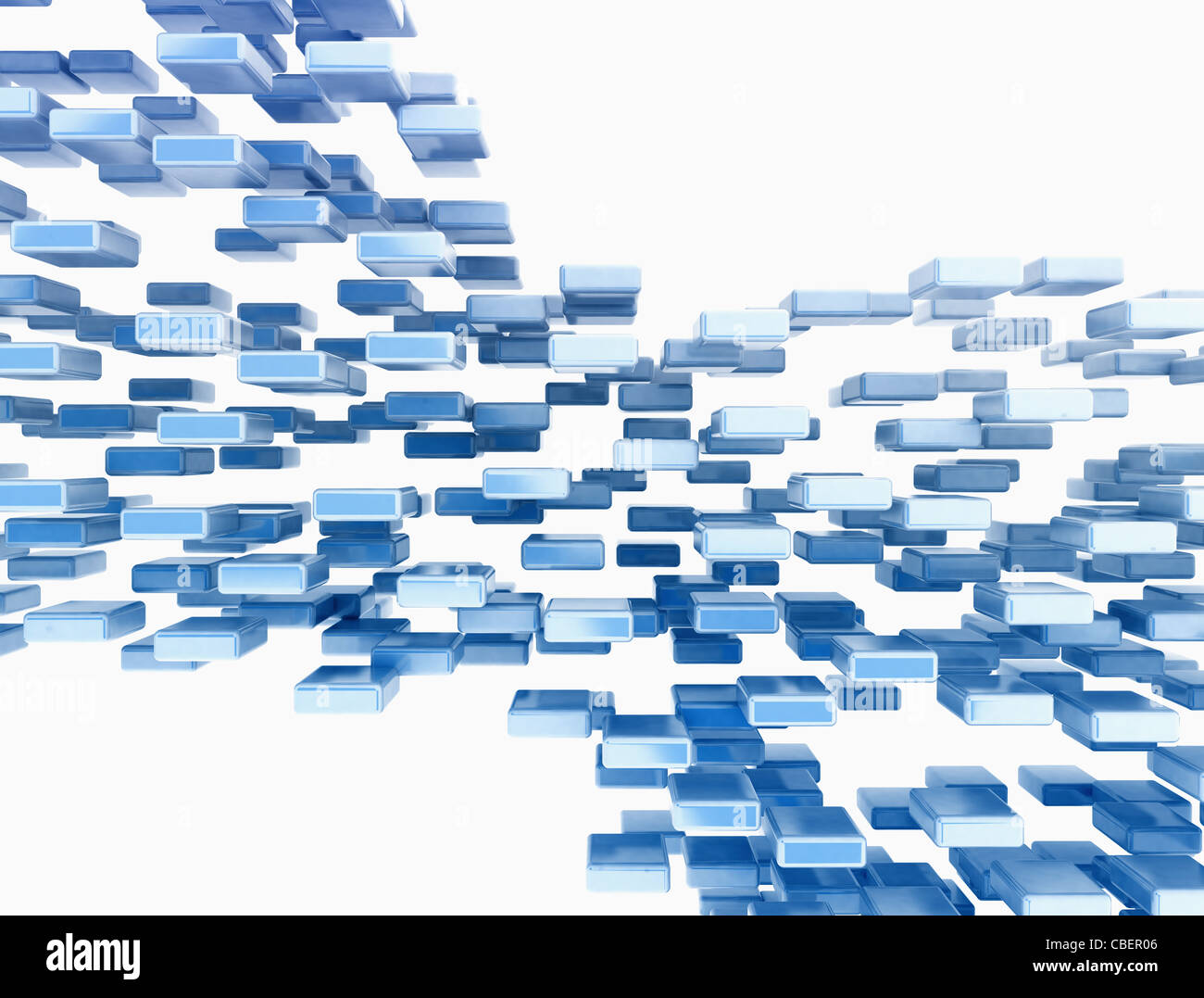 Illustrazione astratta del flusso di dati Foto Stock