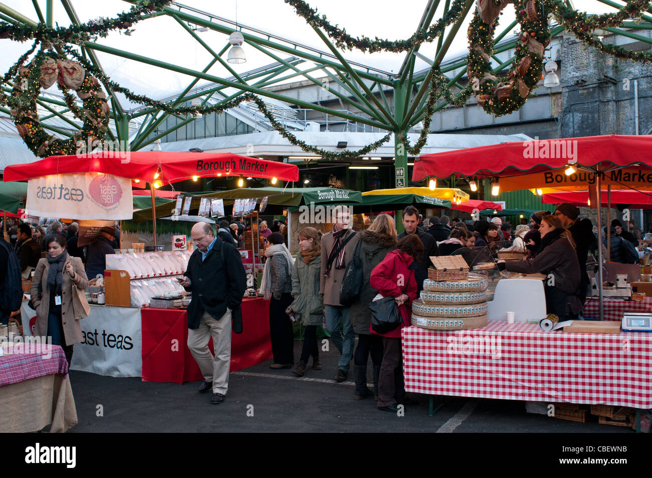 Borough Market, Southwark, Londra, Inghilterra, Regno Unito Foto Stock