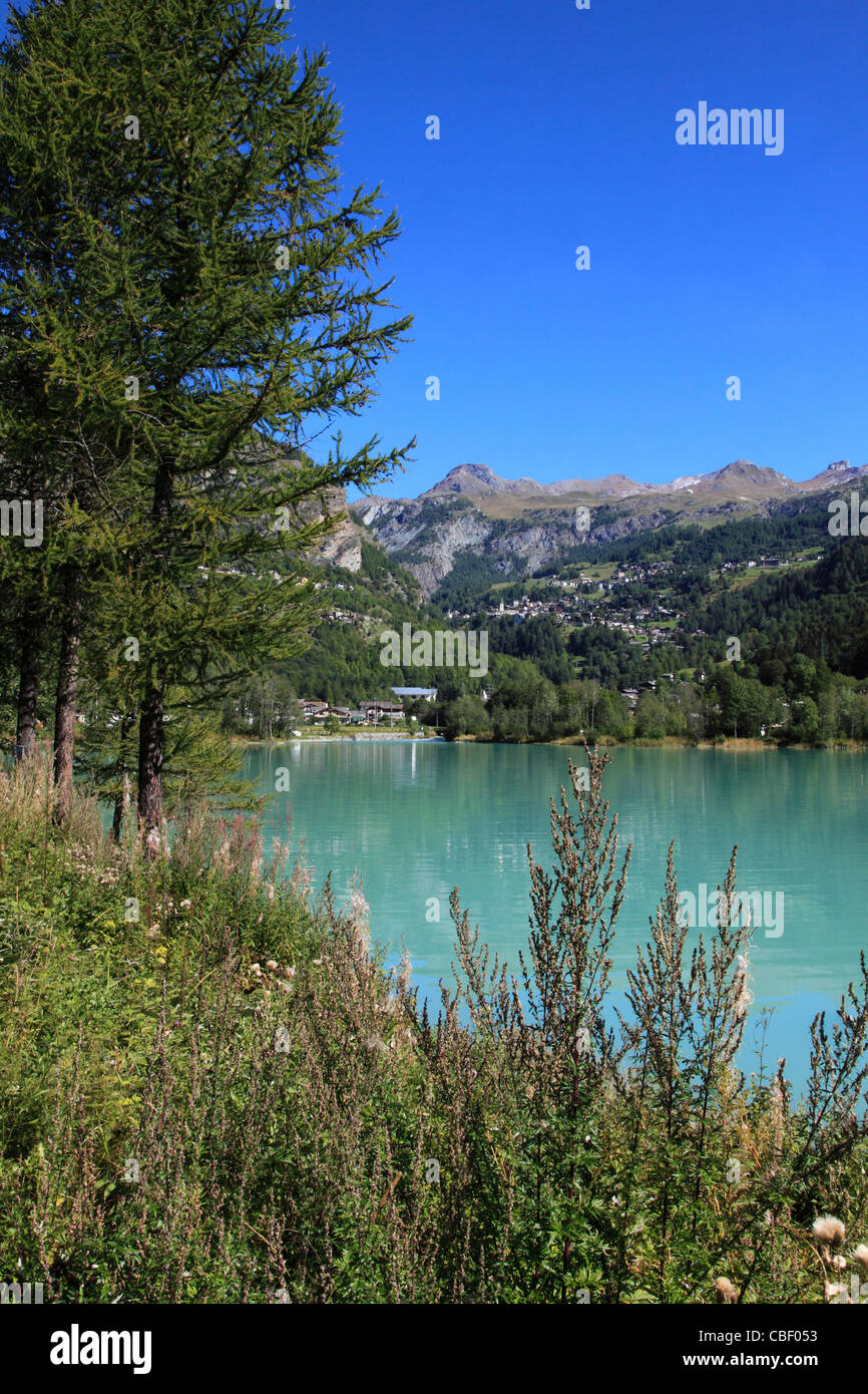 L'Italia, Alpi, Valle d'Aosta, il lago di Maen, Foto Stock