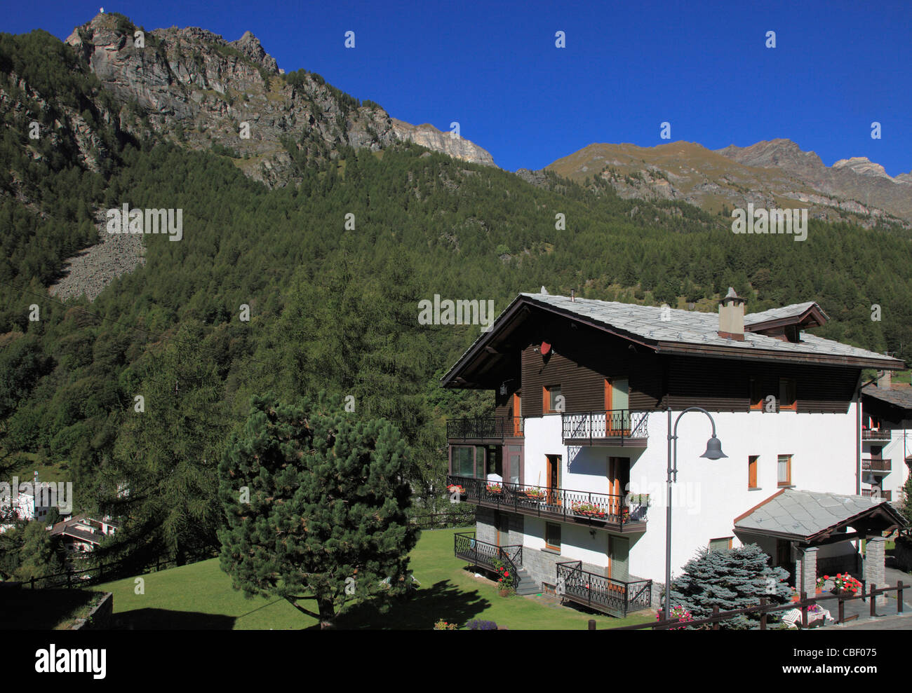 L'Italia, Alpi, Valle d'Aosta, Valtournenche, house, Foto Stock