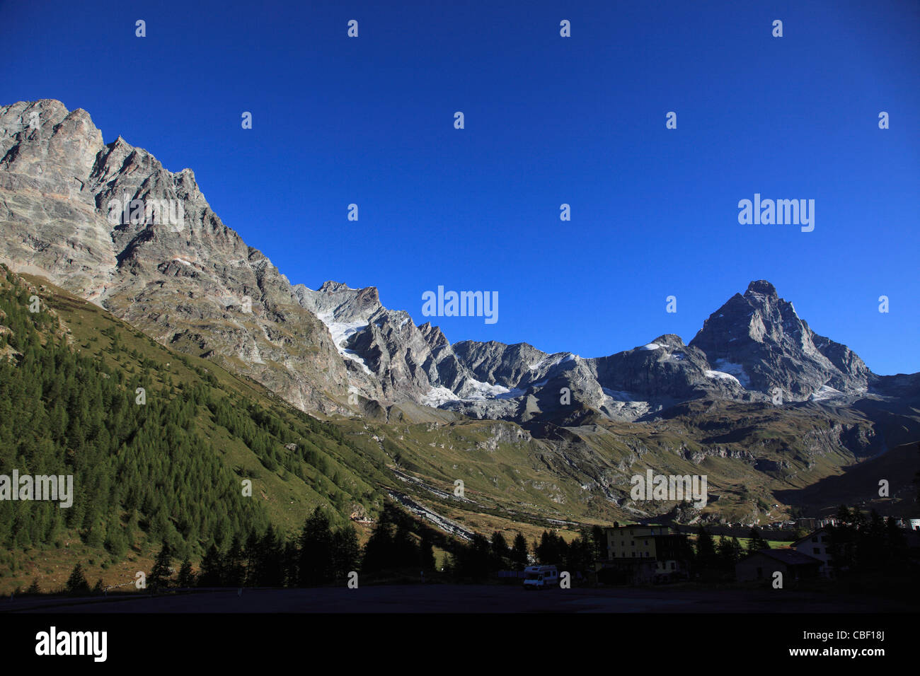 L'Italia, Alpi, Valle d'Aosta, Breuil-Cervinia, Cervino, Monte Cervino, Foto Stock