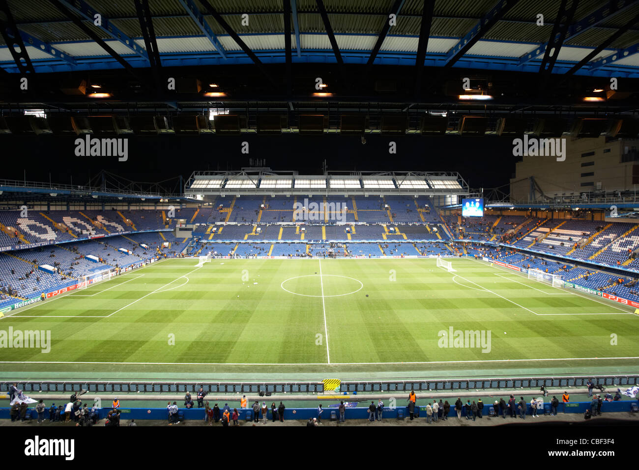 Campo di calcio di Stamford Bridge casa di Chelsea fc LONDON REGNO UNITO Foto Stock
