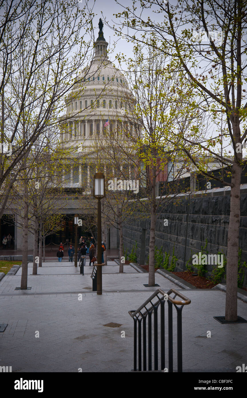 Gli Stati Uniti Campidoglio e Casa del Congresso sotto la pioggia Foto Stock