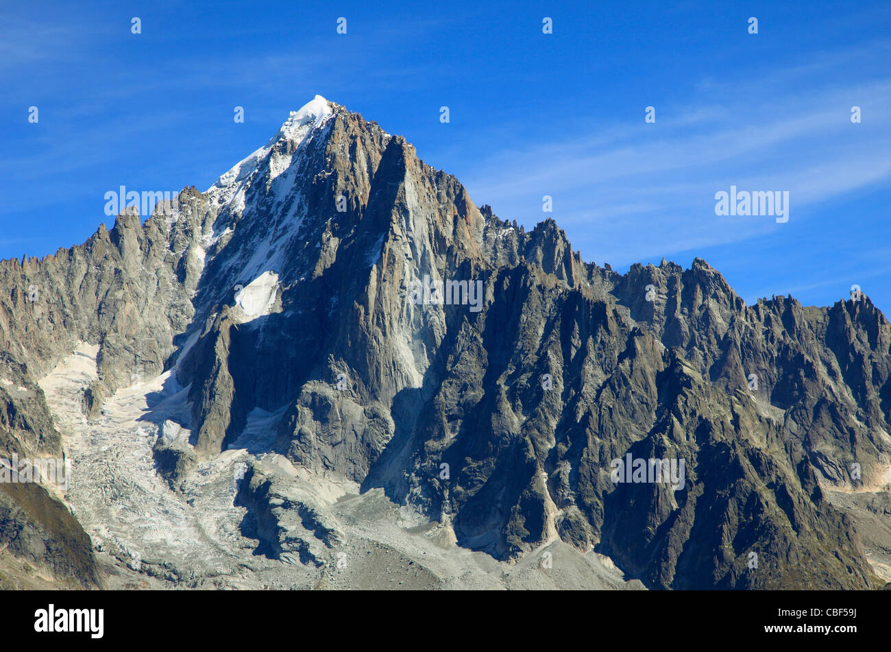 Francia, Alpi, Savoie, Chamonix, Aiguille Verte, Foto Stock