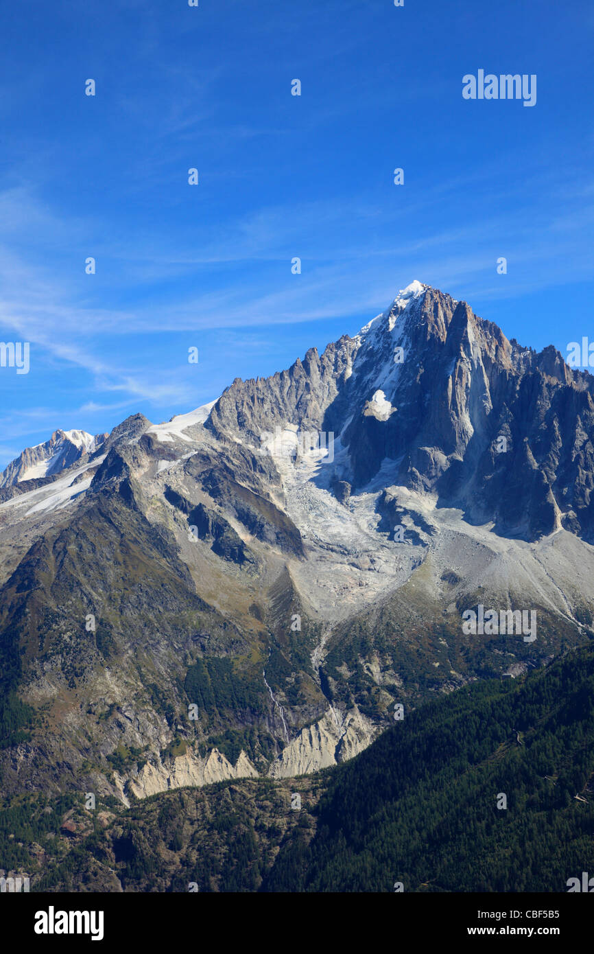 Francia, Alpi, Savoie, Chamonix, Aiguille Verte, Foto Stock