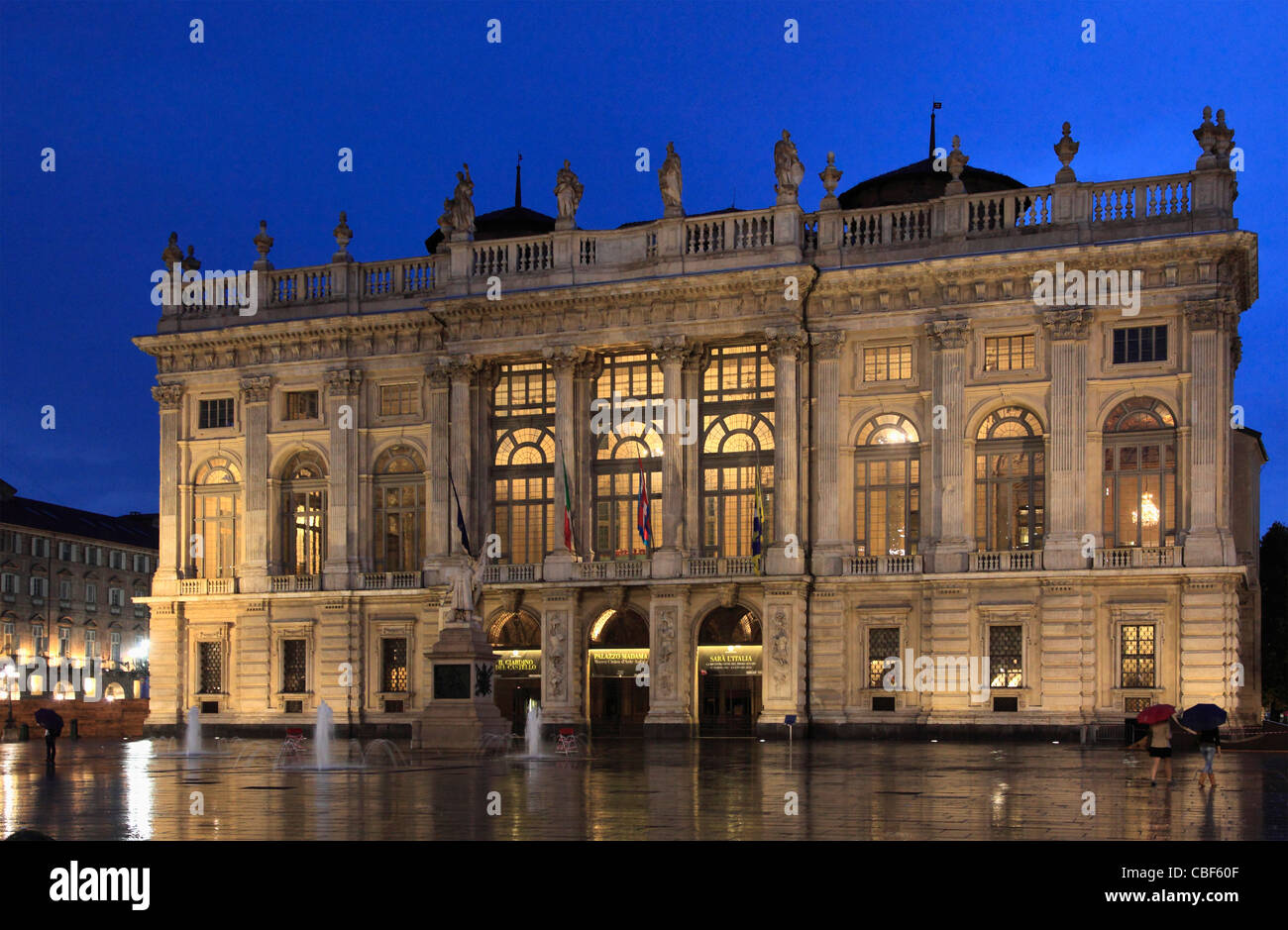 L'Italia, Piemonte, Torino, Piazza Castello, Palazzo Madama, Foto Stock
