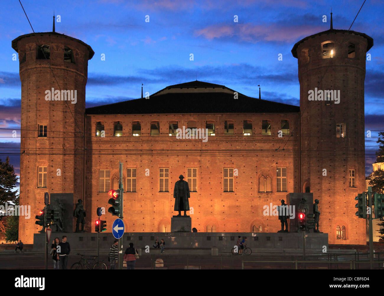 L'Italia, Piemonte, Torino, Piazza Castello, Palazzo Madama, facciata posteriore, Foto Stock