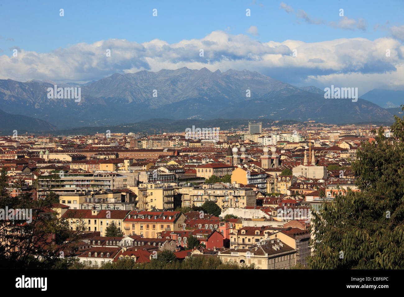 L'Italia, Piemonte, Torino, vista generale, skyline, Foto Stock